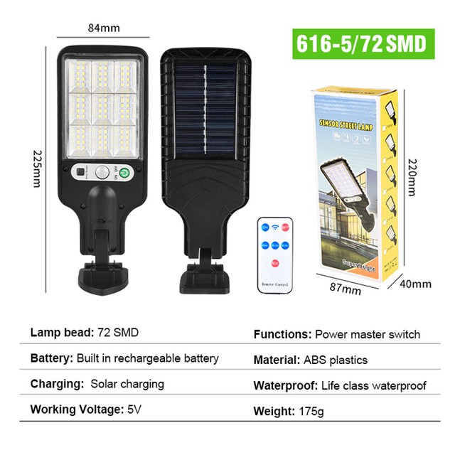 Solar Body Sensor Wall Light With Remote Control Outdoor Lighting Solar Garden Light Small Street Light Specification drawing