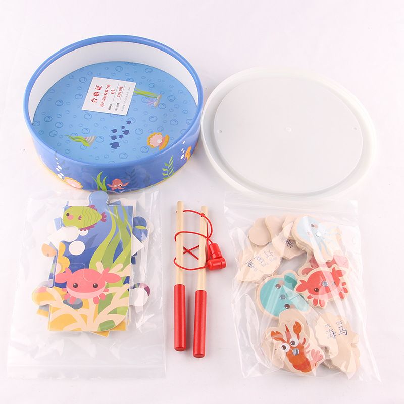 Wooden fishing and educational toy pool set for children and girls - magnetic for 1-2-3 years old boys Specification image