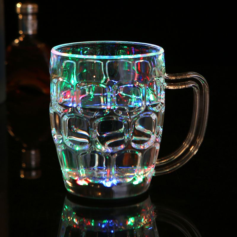 LED发光杯酒吧夜店啤酒杯奶茶店货源创意礼品