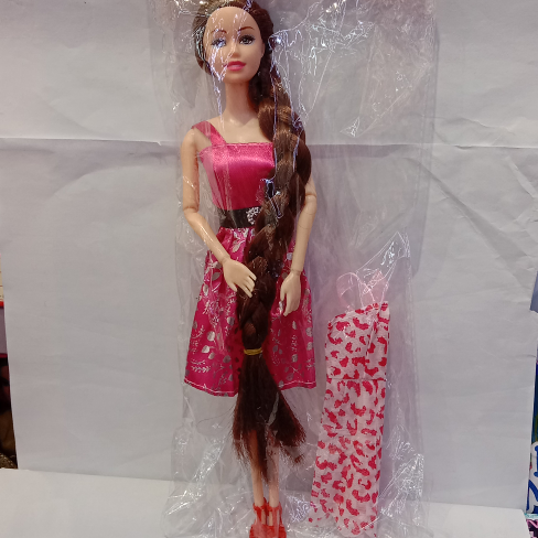 A 11.5-inch articulated doll with long braids