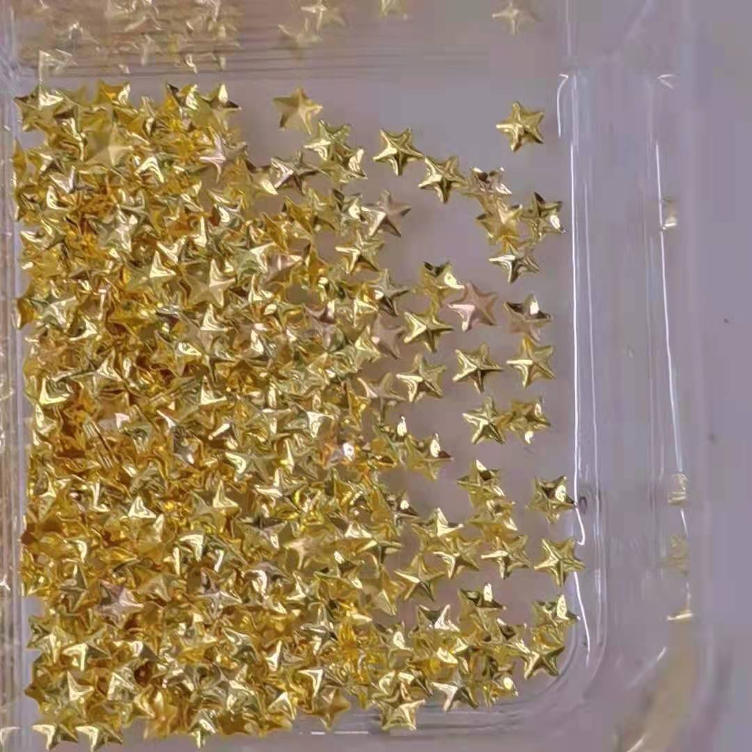 4.0 Three-dimensional Five-pointed Star Nail metal patches, a popular product sold directly by the manufacturer full figure