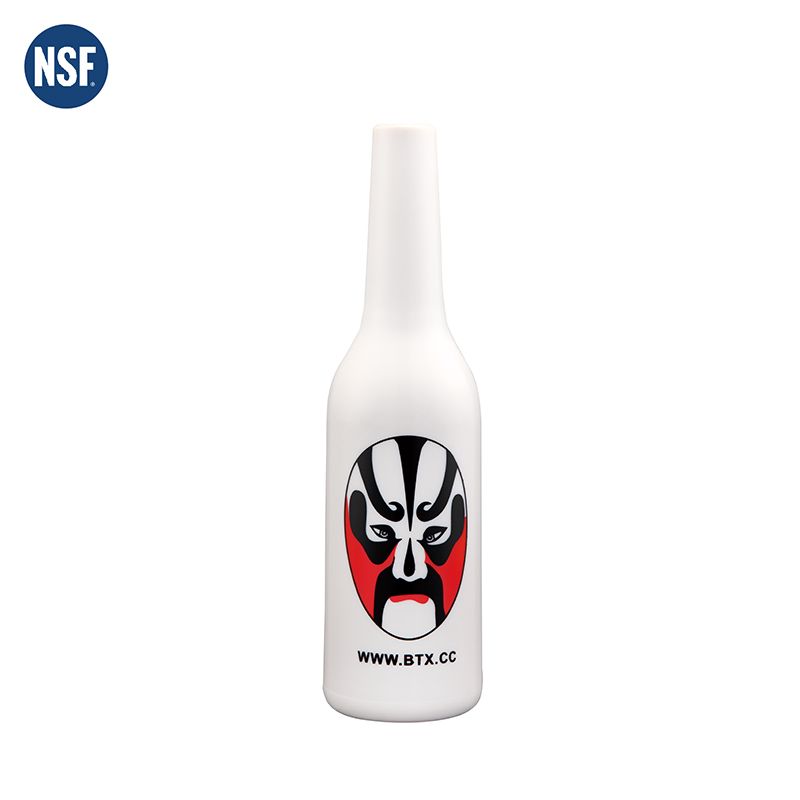 透明抛瓶JD-8672白底实物图