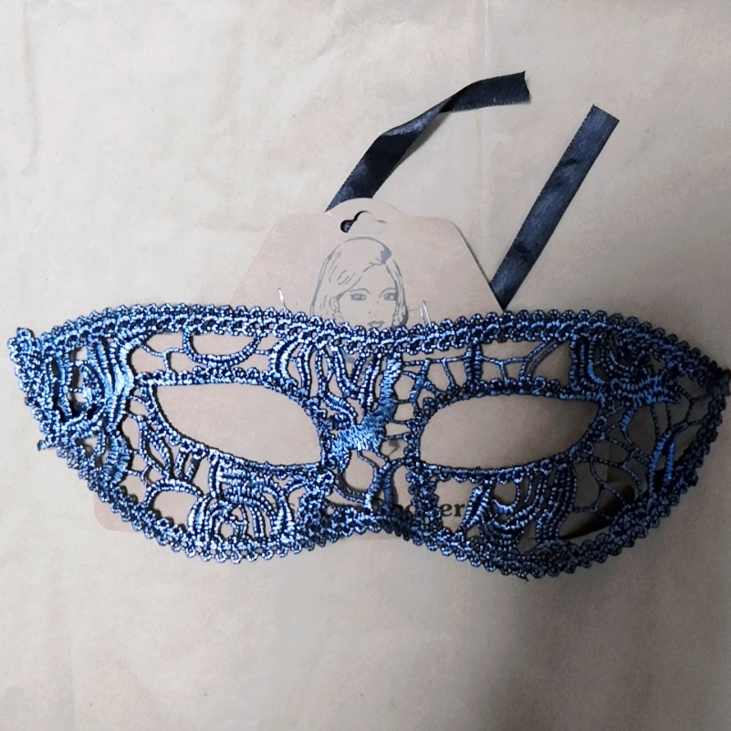 Halloween costume party Lace veil Sexy eye mask Blue stereotypical mask Female adult mask mask mask mask