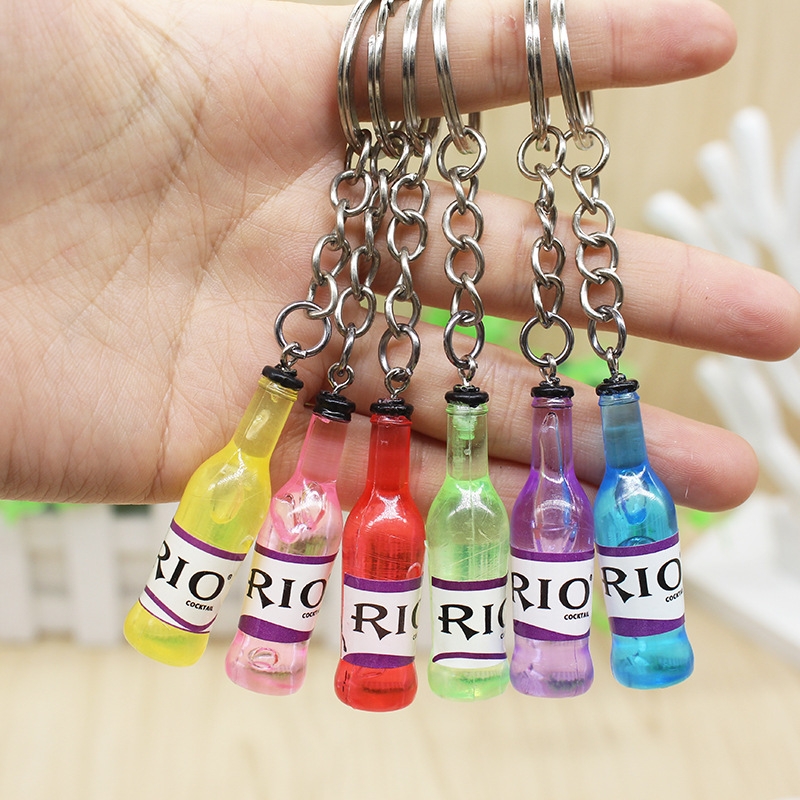 Plastic bottle keychain series of mixed styles 3