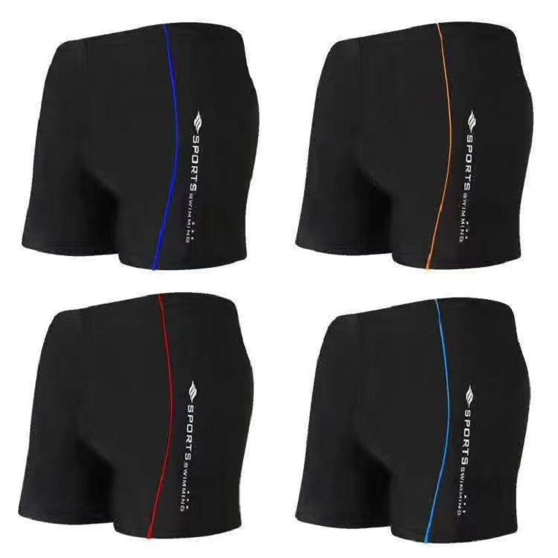B Men's Speedo Quick Dry Loose Men's Plus Size Beach Resort Flat Corner Hot Spring Swimming Trunks Set Men's Anti-Embarrassment Shorts 26