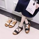 韩版女夏季时尚休闲网红结平底外穿沙滩拖鞋包头拖纯色平跟橡胶23
