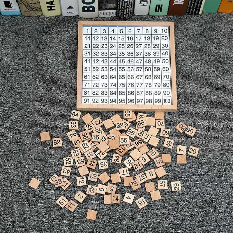 Kindergarten 1-100 digital collage children digital enlightenment collage toys Beech Montessori math teaching AIDS