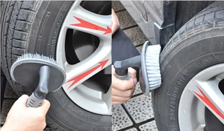 Car T-shaped car wash tire brush cleaning tool 13.56.513CM car wheel hub brush car tire brush detail image 11