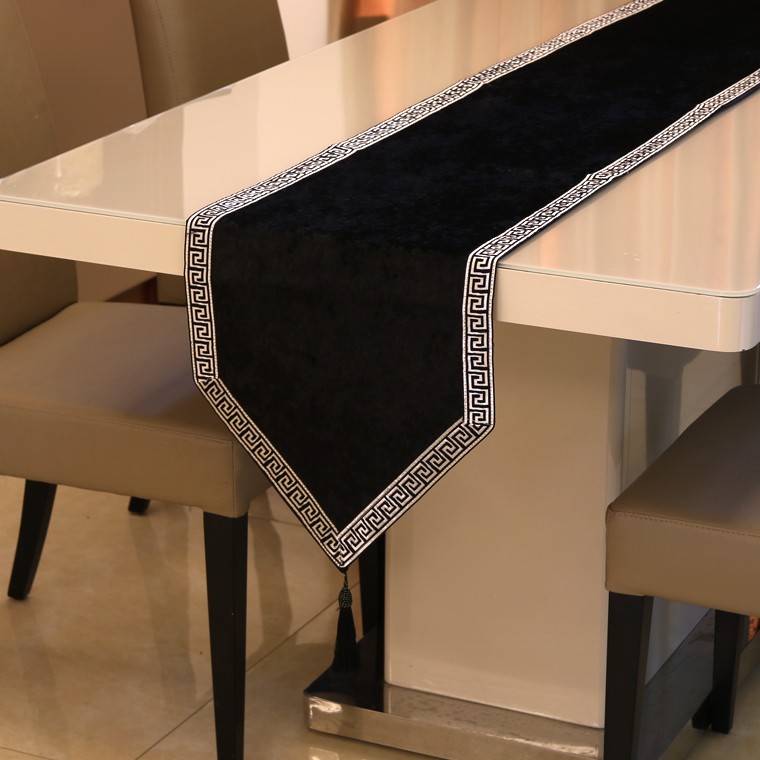 Simple New Chinese Patchwork Small Edge Bar Solid Color Table Flag European Bucket Cabinet Bed End Table Western Table Soft Cloth full figure