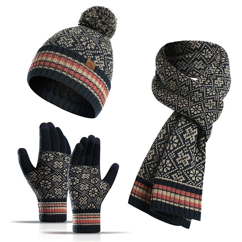 Three new winter sets of European and American knitted scarves, warm woolen hats, scarves and gloves from Jane Eyre Silk on Amazon