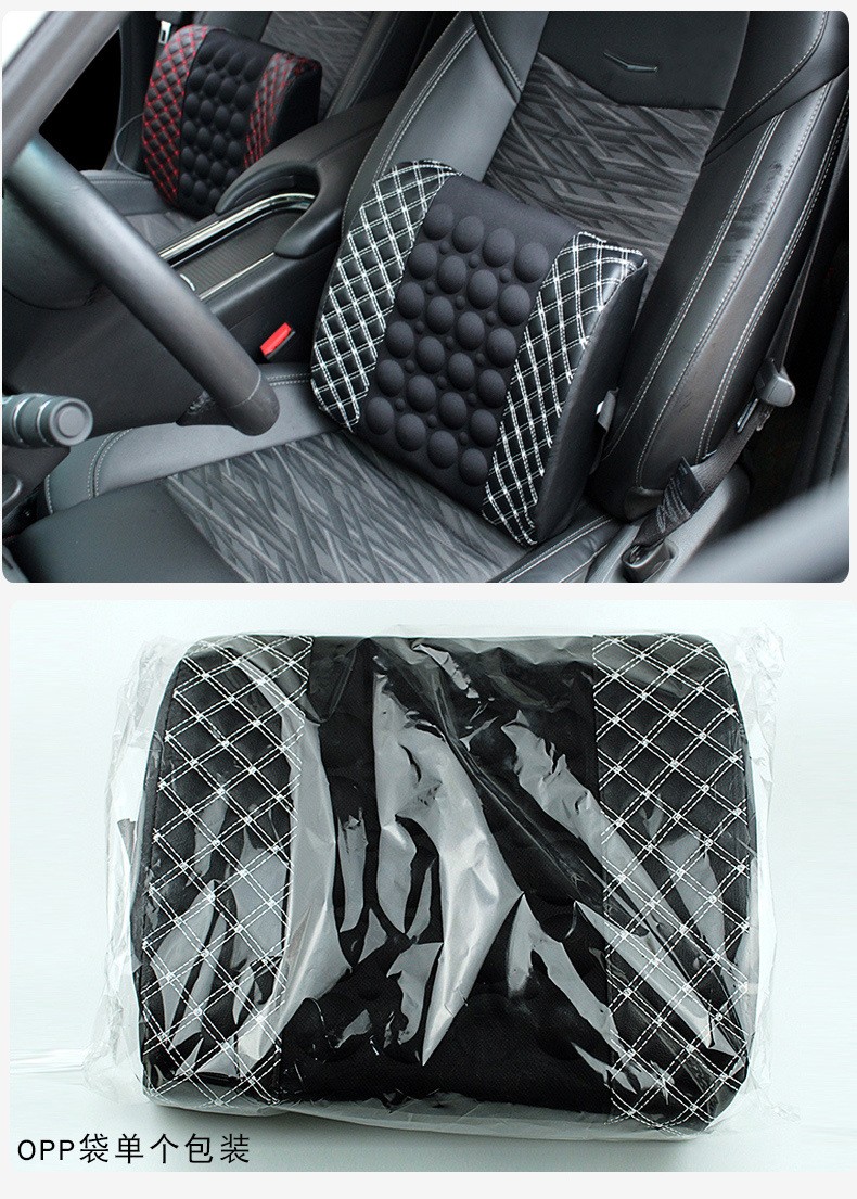 Automotive electric lumbar support, red wine, car lumbar support, car health massage cushion, 353410CM, interior supplies detail image 14