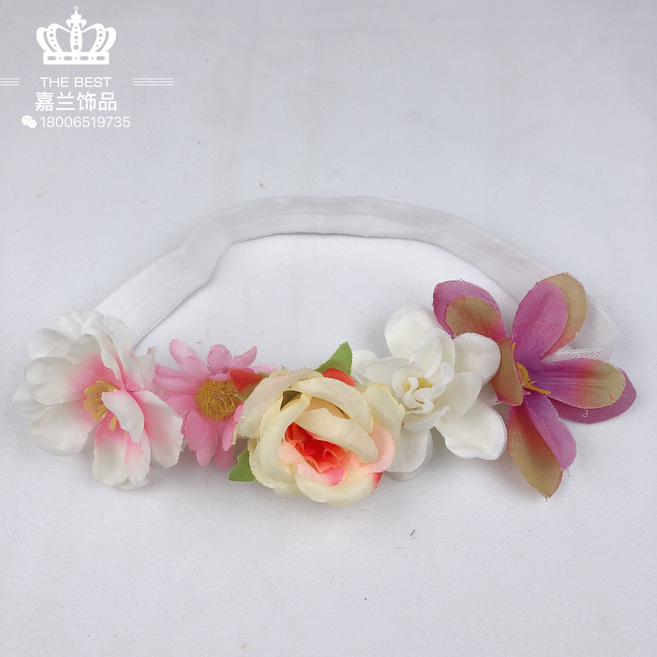 Jialan Factory's new baby hair band, Korean version bow flower children's hair accessory, headband, fontanelle guard, crown accessory hair band