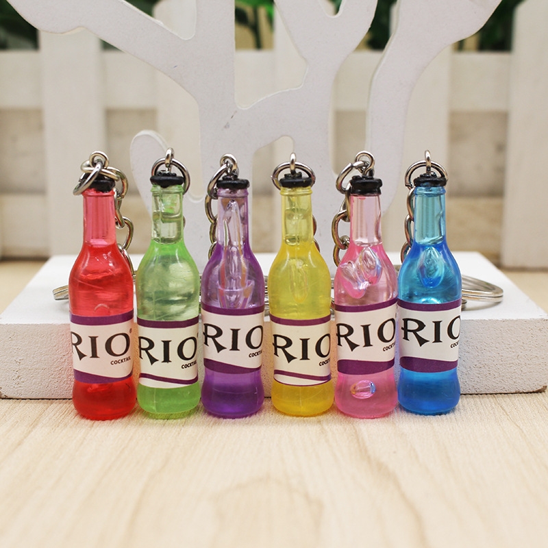 Plastic bottle keychain series of mixed styles 2