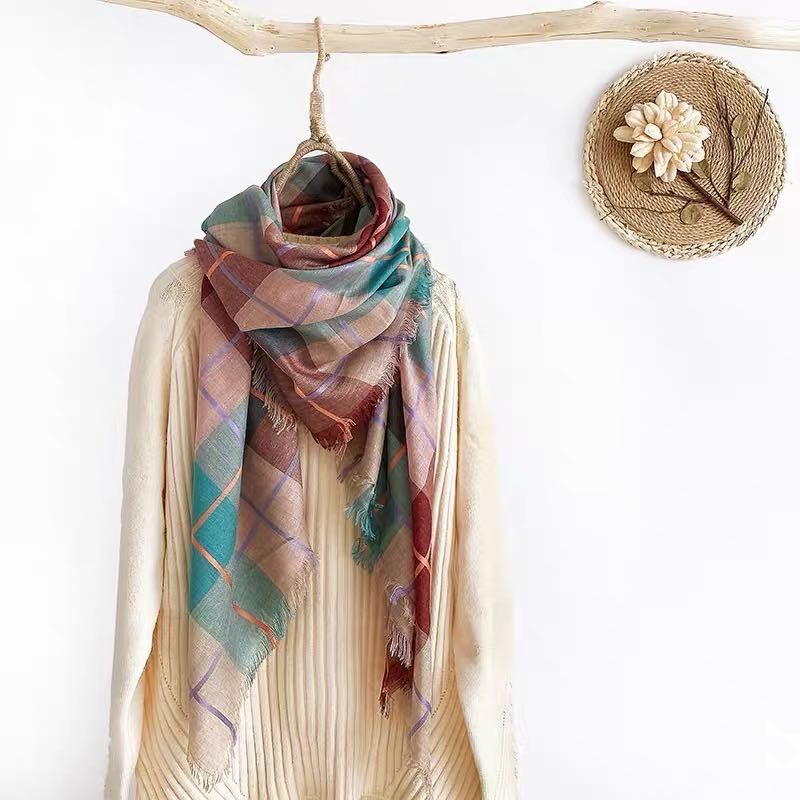 Ladies Autumn And Winter Coats All Casual Ladies Vintage Trendy Female Explosive Scarf 28786