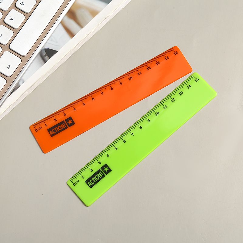High-end rulers, fluorescent candy-colored rulers, school supplies, ruler factory, foreign trade inventory processing Item Picture