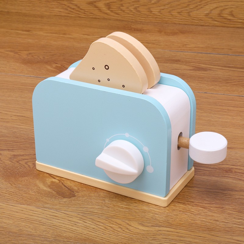 The wooden simulation bread machine is a children's role-playing toy with rich colors and strong fun. It can exercise babies' color recognition and visual ability, cultivate logical thinking ability, and exercise parent-child games pic 7