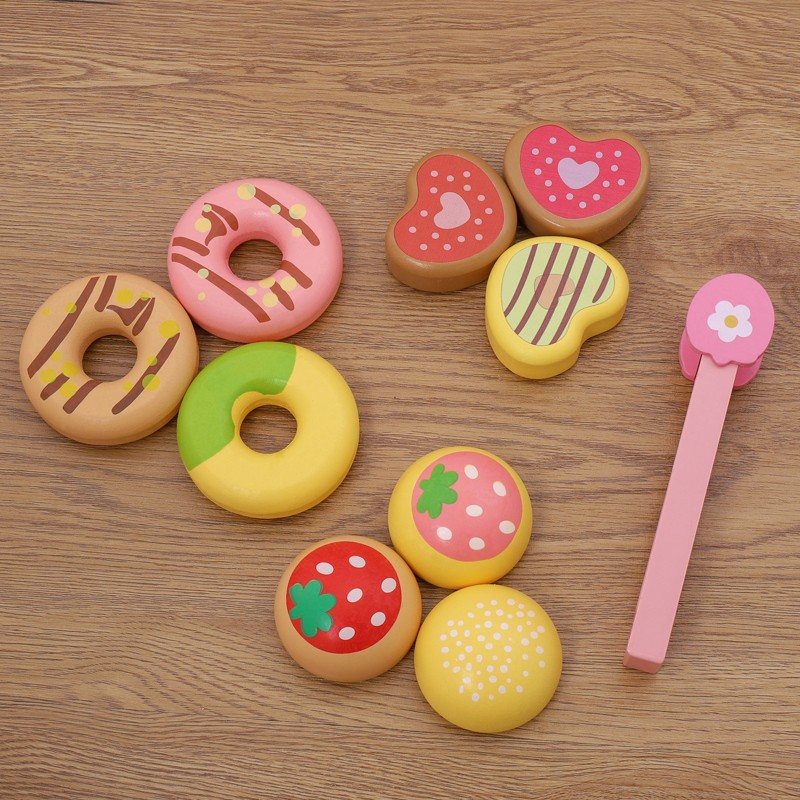 The wooden simulation mushroom mini cake is a children's pretend play toy with rich colors, strong fun, fine workmanship, visual ability cultivation, logical thinking ability exercise, and parent-child game pic 12