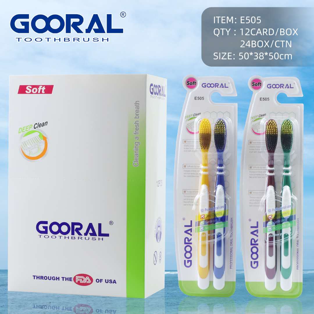 Wholesale GOORAL E505 English two soft bristles toothbrush