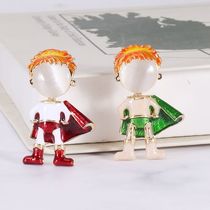 Manufacturers direct sales of foreign trade drip oil little boy brooch clothes accessories