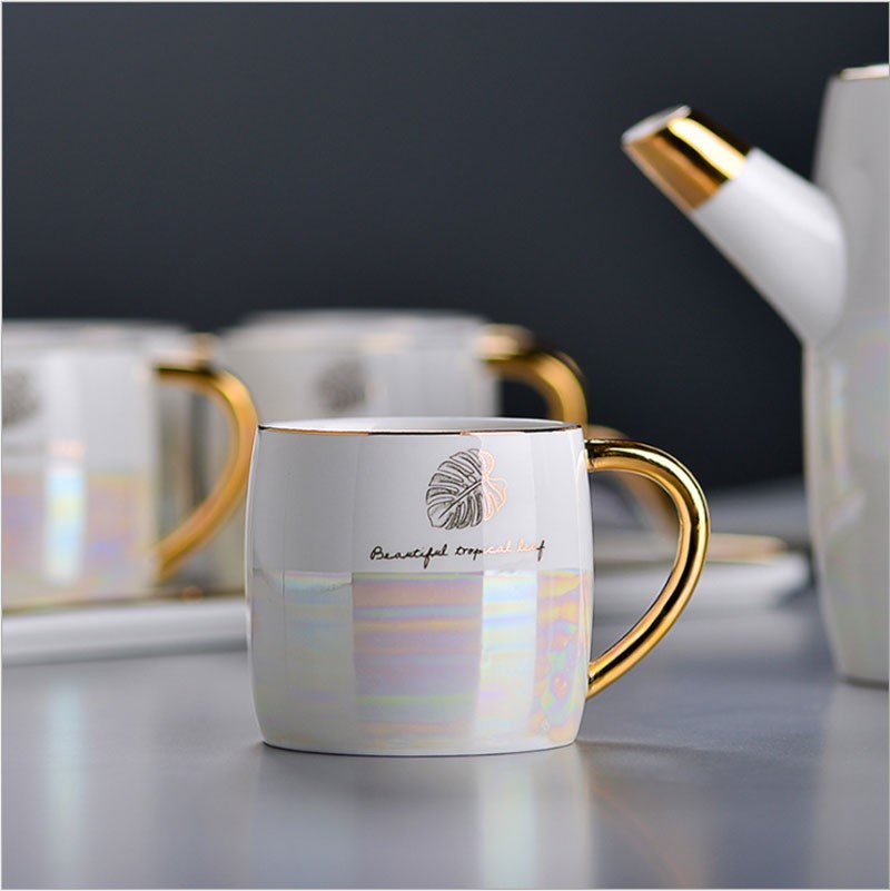 Ceramic water sets, light luxury Nordic-style coffee sets, home living room tea sets, cups, single cups, cold water kettles, ceramic cups, ceramic teapots, trays detail image 3