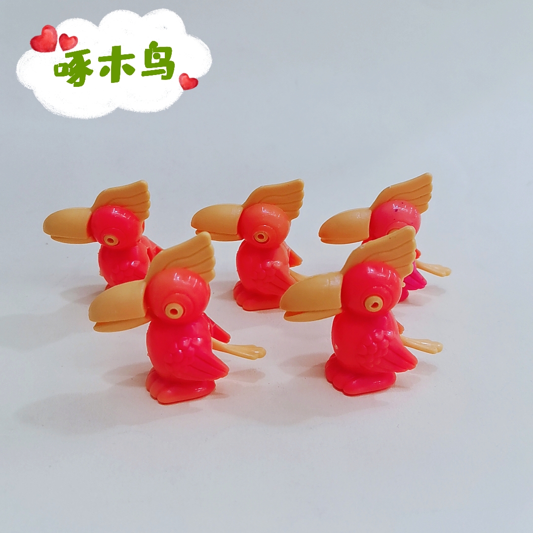 手摇啄木鸟可爱萌趣益智玩具蛋壳扭蛋货源赠品配件厂家直销批发热销货源充足