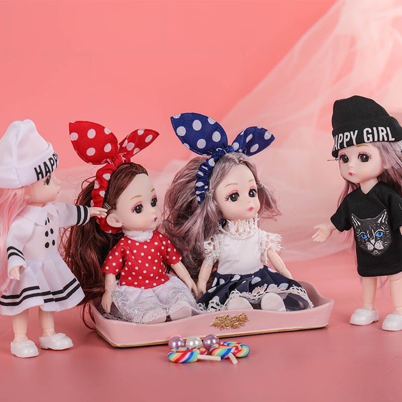 8分芭比娃娃套装17厘米BJD13关节衣服换装可爱叶罗丽公主玩具女孩8