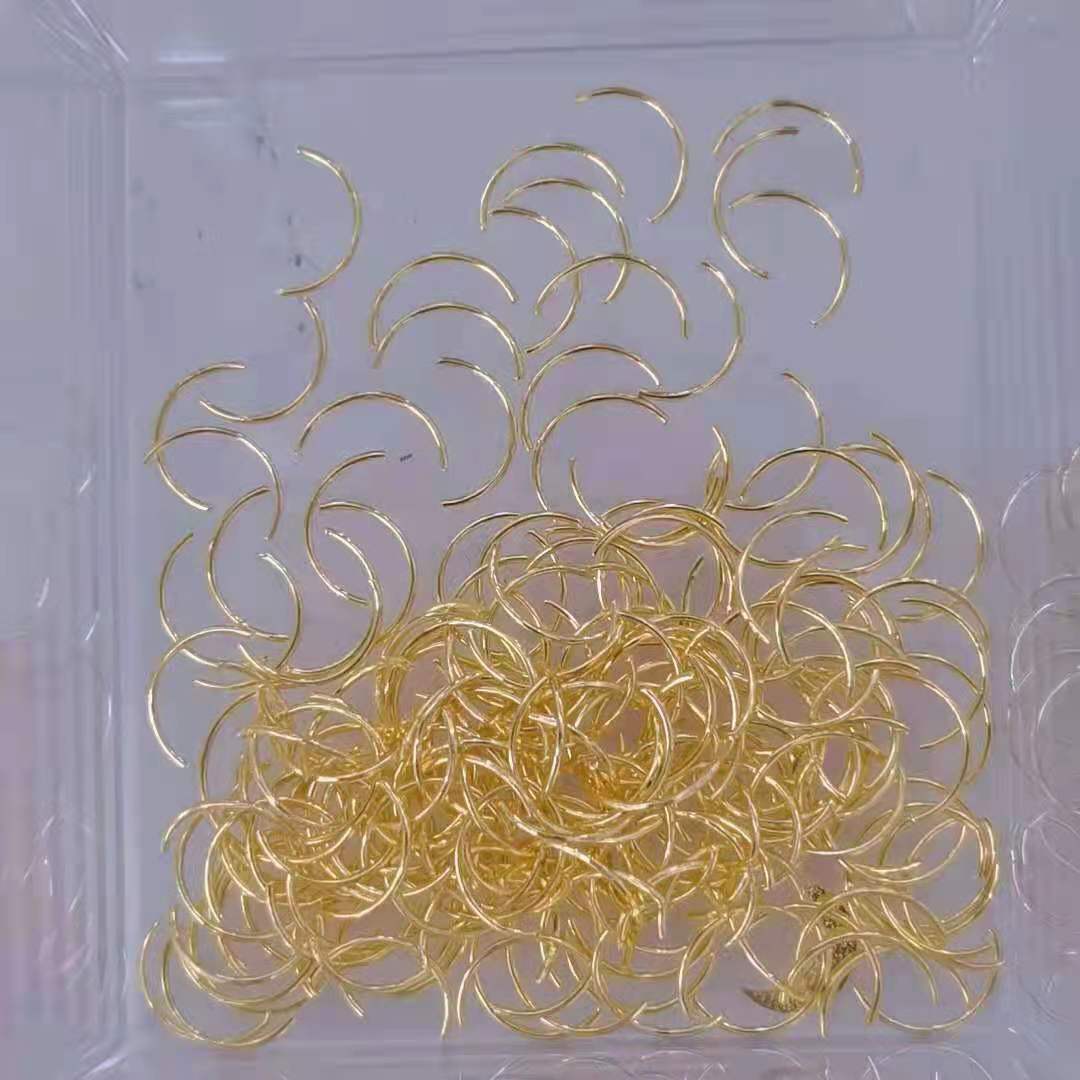 0.5X10 curved semi-circular arc nail art accessory metal patch, a fashionable and trendy bestseller full figure