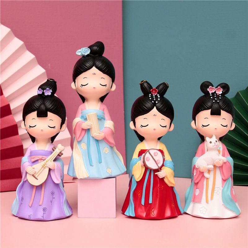 Small Birthday Gift Girl Annie Baby Ornament Children Student Graduation Gift Home Living Room Resin Decoration Plug-In 19