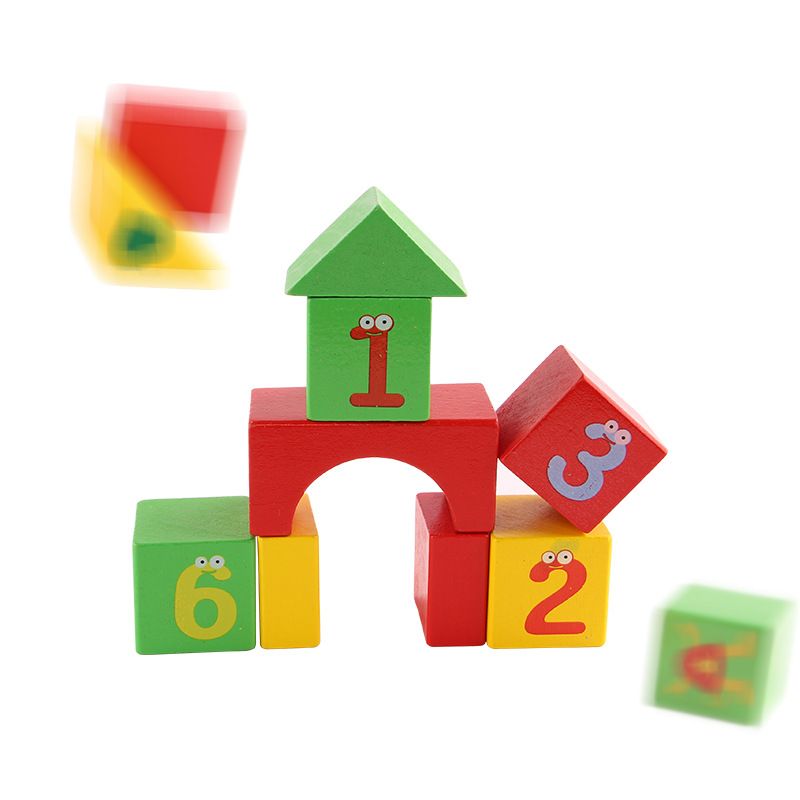 Wholesale of children's building blocks, wooden educational assembly toys, baby and toddler buckets, 1-2-3 years old, girls and boys Specification image