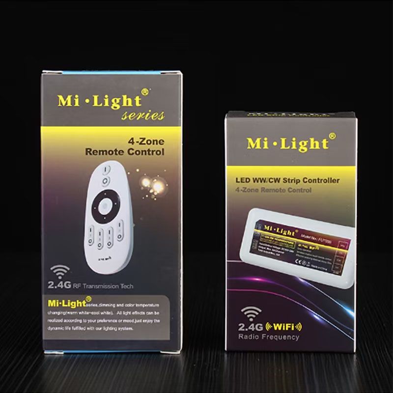 LED控制器  低压灯带控制器 RGB灯带控制器 彩色灯带调光器白底实物图