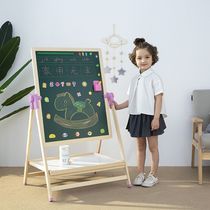 One two step D double-sided magnetic lifting drawing board children's home graffiti board early education wooden toys wholesale