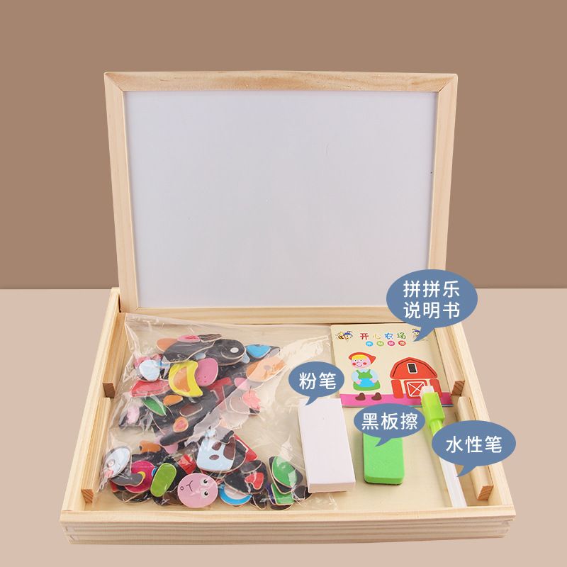Early education children magnetic jigsaw puzzle, little boys and girls, baby educational building blocks toys, 1-2-4 years old details Picture