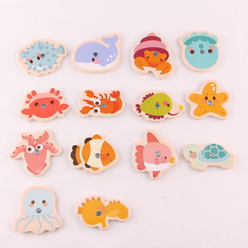 Wooden fishing and educational toy pool set for children and girls - magnetic for 1-2-3 years old boys Application Scenario