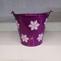 圣诞雪花铁皮桶紫