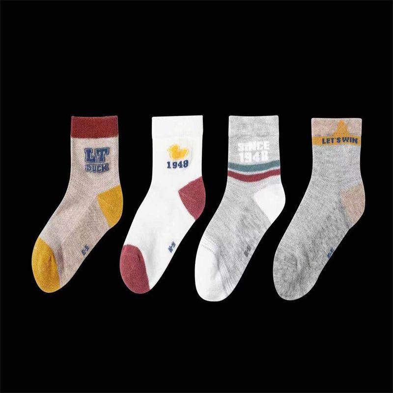 男女童纯棉平角儿童透气袜女孩舒适小童