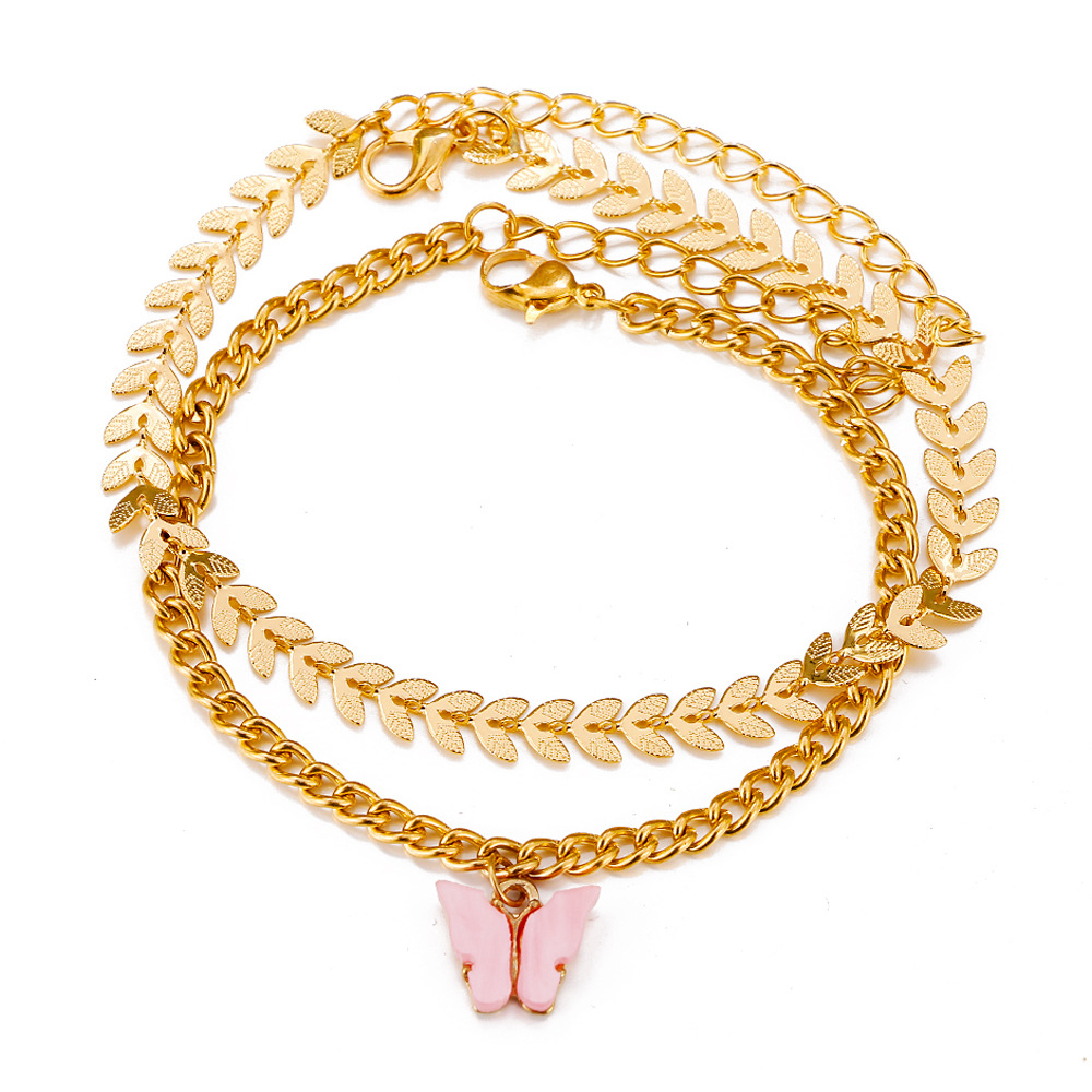 European and American cross-border chain ankle bracelet bracelet set, ins cold style retro ankle bracelet ankle accessory bracelet and accessory set for women 00600