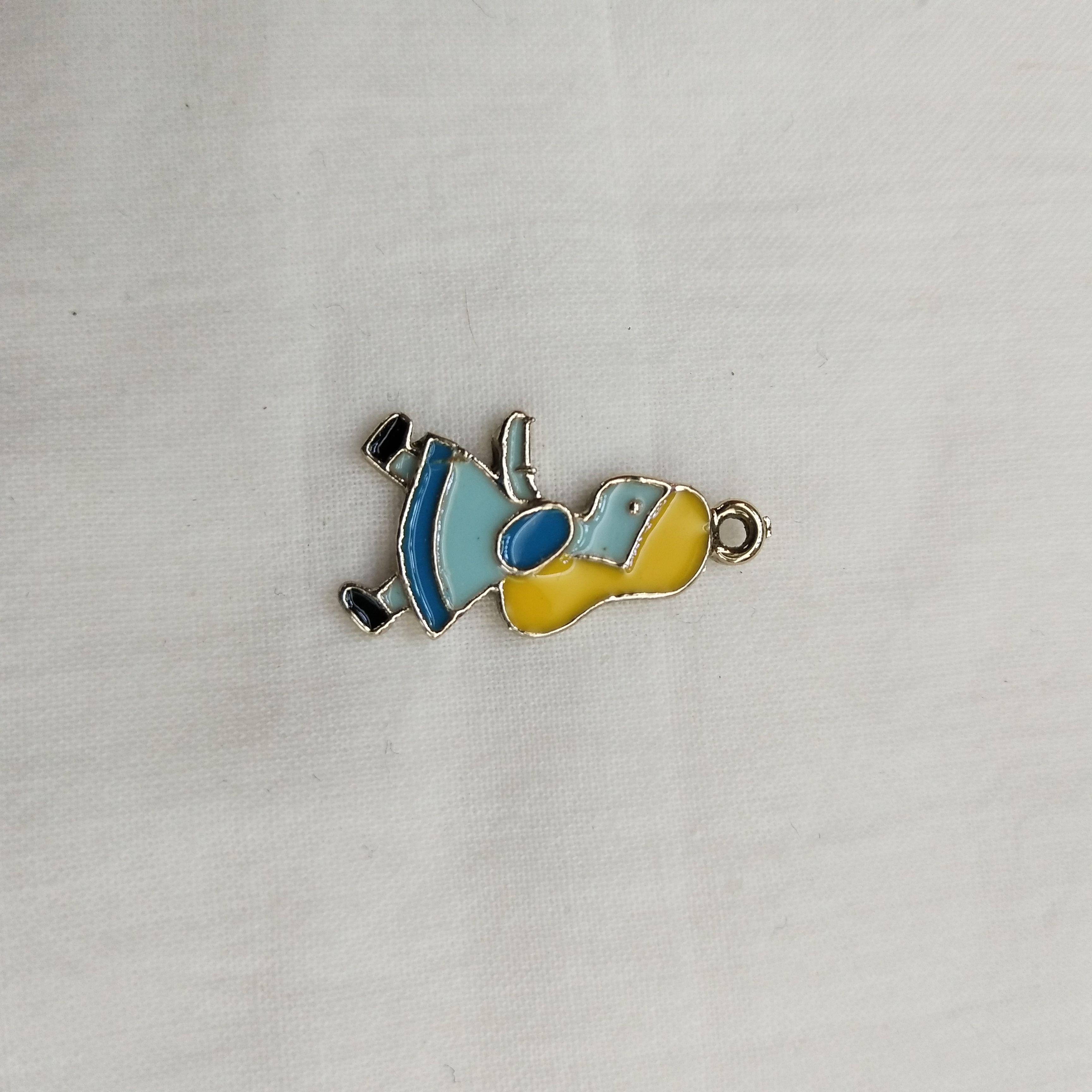 DIY handcrafted jewelry accessories, alloy simple single oil-dripping cartoon pendant, decorative earrings (100ps/ pack) Oil-dripping little girl princess