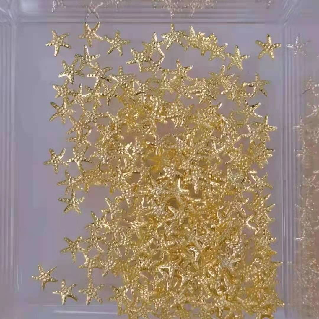 5.0 Starfish Mini Cute Nail metal Patches are a bestseller on the Internet full figure