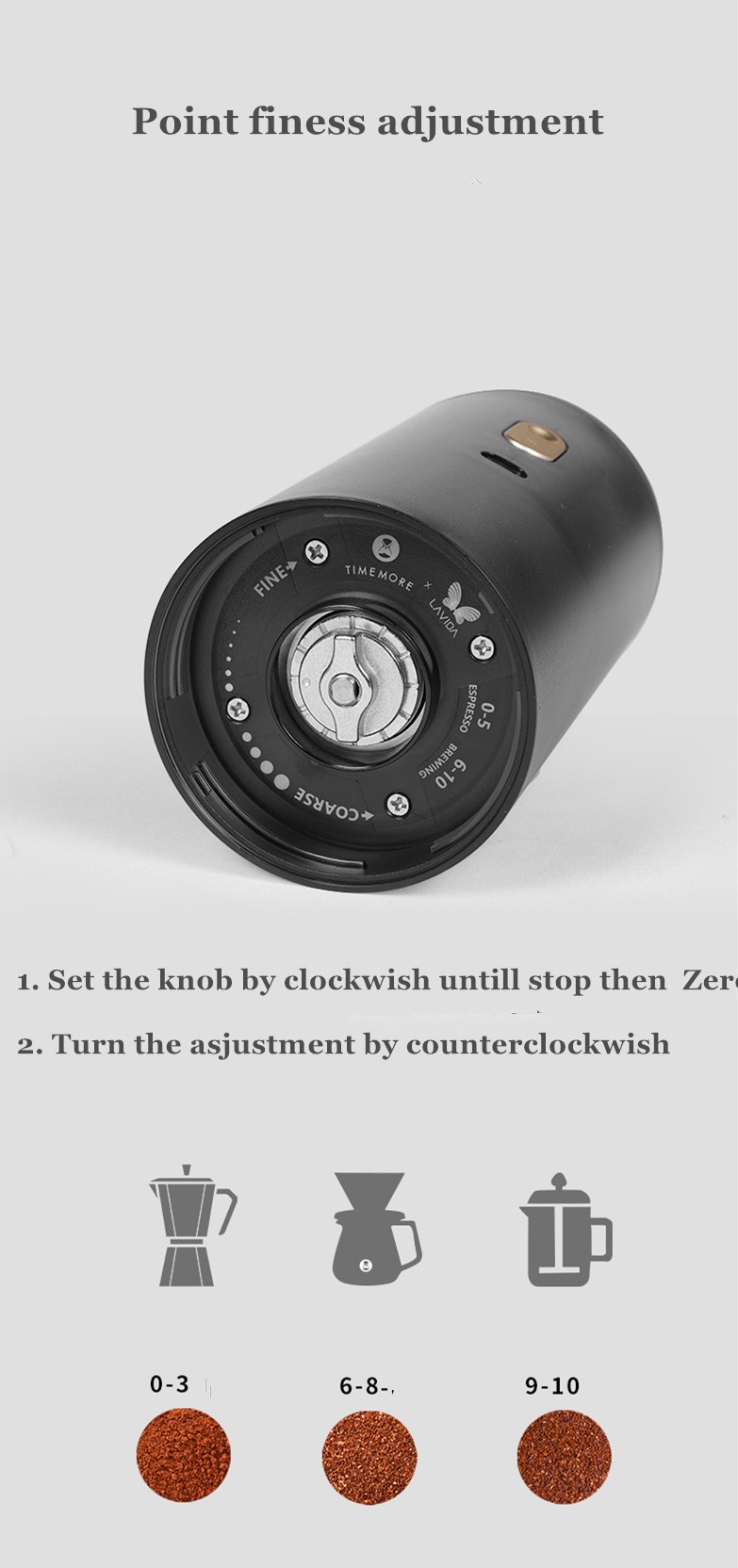 Fully automatic ice drip pot, lithium battery charging for long battery life, one-click fully automatic, can automatically adjust the bean clamping, simple operation and fast bean grinding, high-temperature resistant glass cup detail image 3