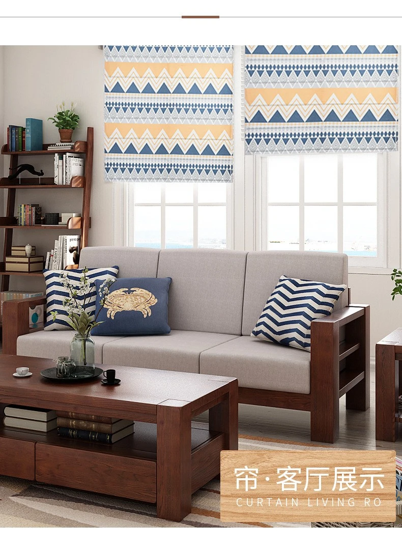 Nordic simple fabric curtains for study, dining room and bedroom partitions, fan-shaped Roman curtains, and lifting roller blinds are supplied by the manufacturer detail image 3