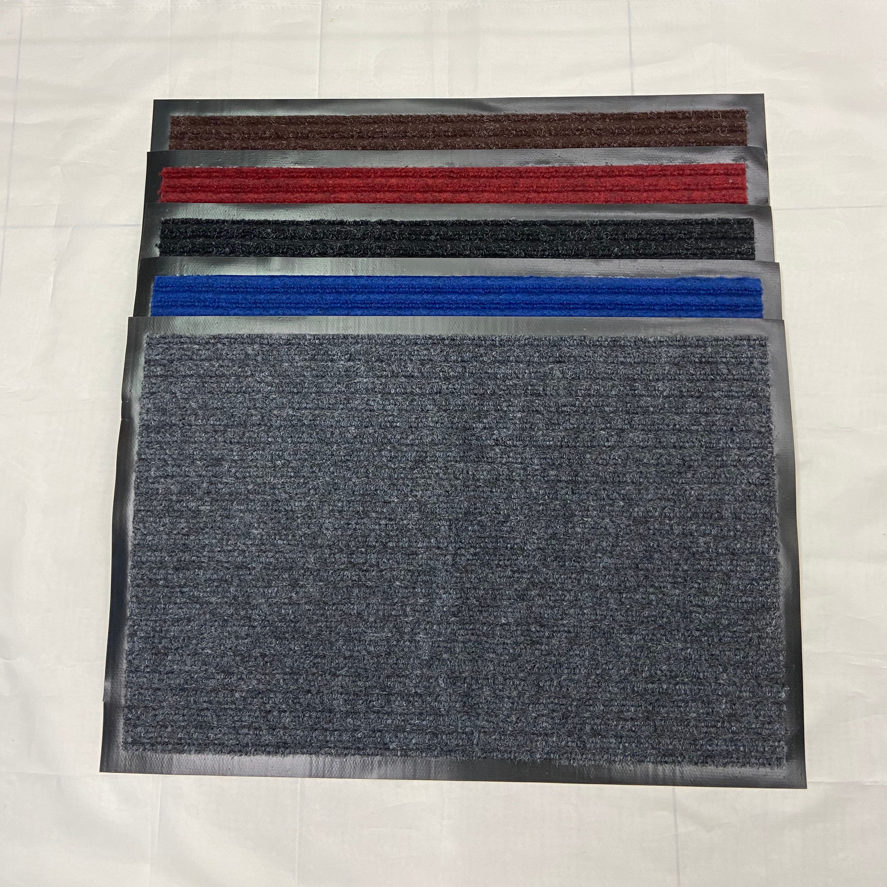 PVC底双条纹素色地垫门垫 防滑地垫 静音双条纹脚垫 吸水防滑垫