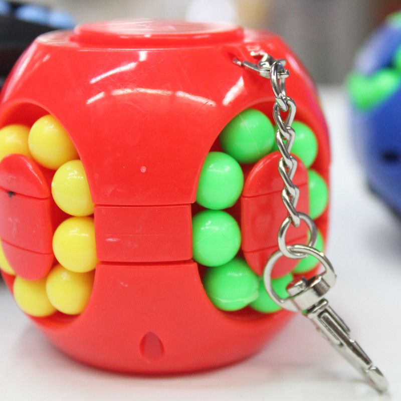 跨境魔豆魔方钥匙扣挂件 幼儿园玩具魔方礼品 开发大脑智力工艺品细节图