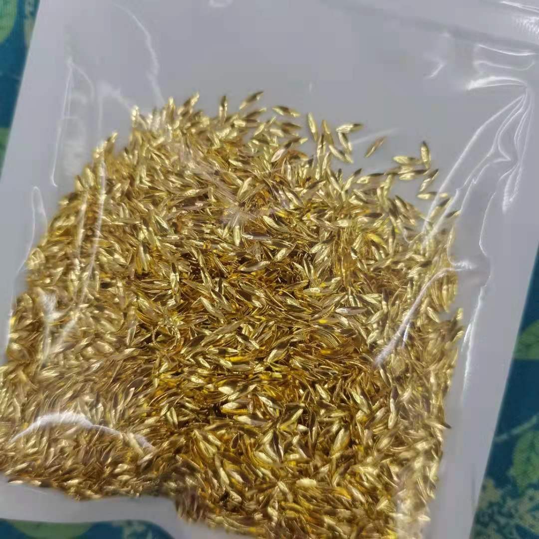1.5X5 factory direct sales of nail art accessories, metal patches, golden horse eye, mini triangular round full figure