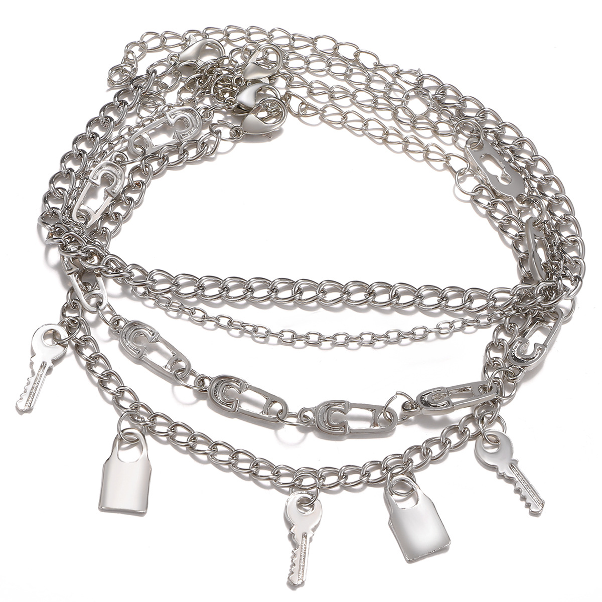 European and American cross-border chain ankle bracelet bracelet set, ins cold style retro ankle bracelet ankle accessory bracelet and accessory set for women 00900