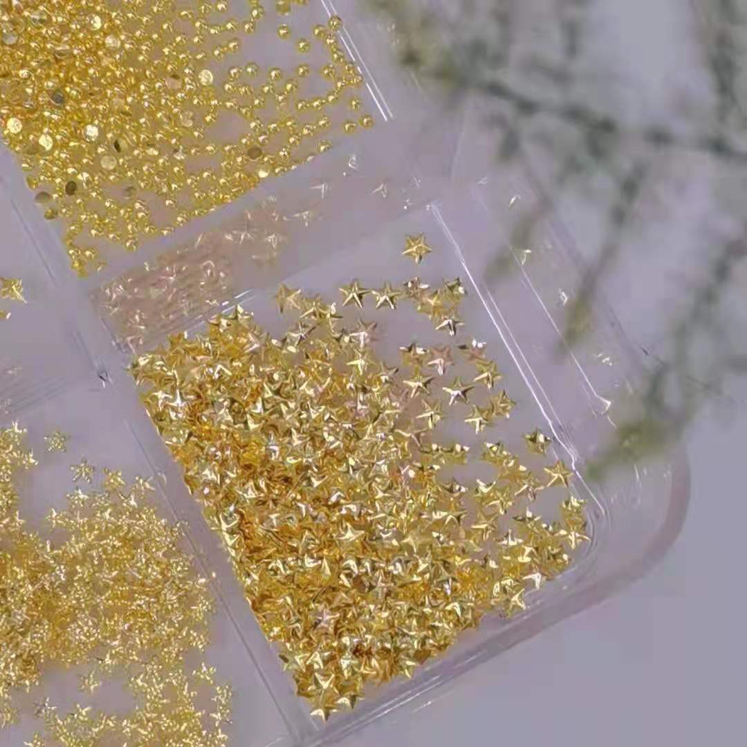 4.0 Three-dimensional Five-pointed Star Nail metal patches, a popular product sold directly by the manufacturer Specification drawing