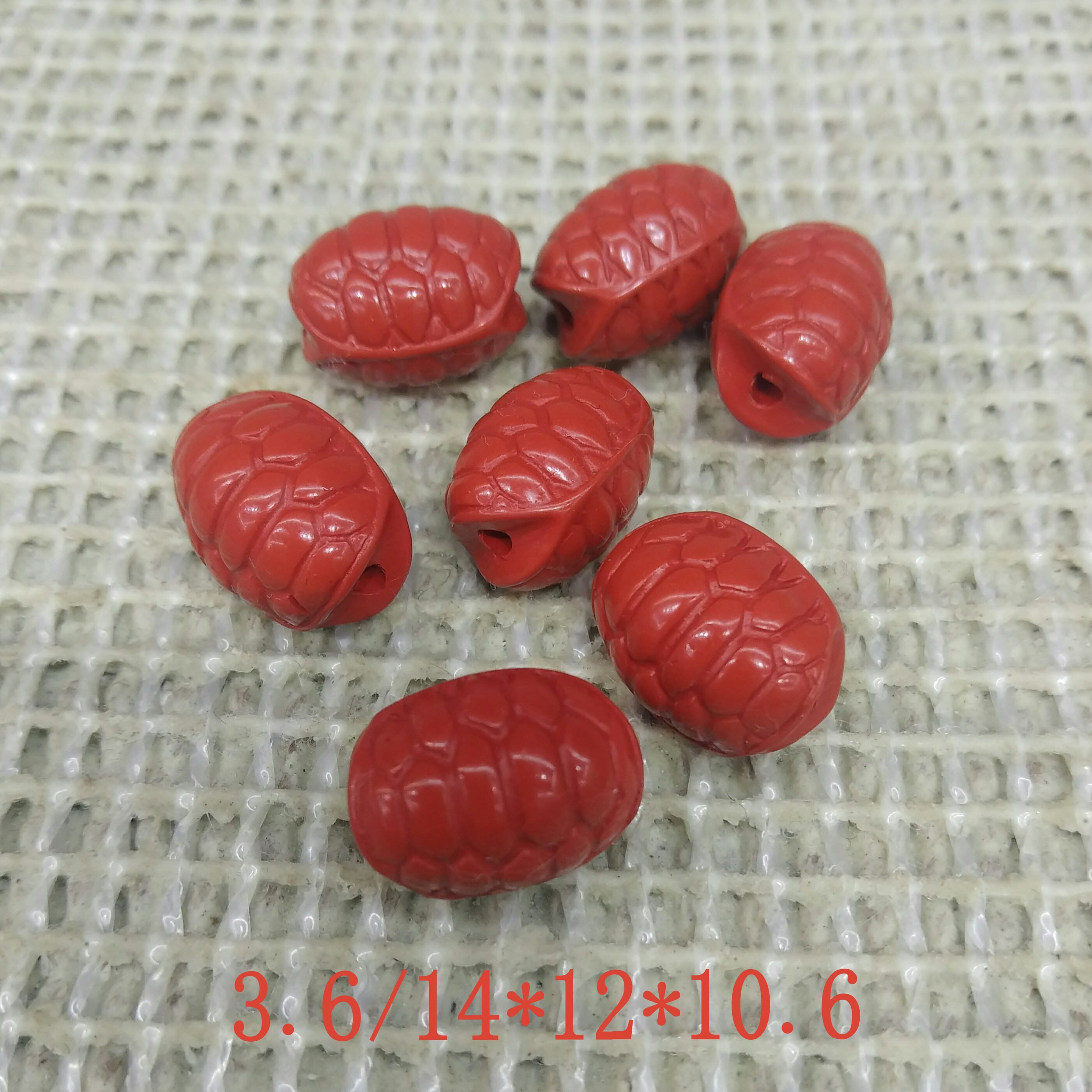 高含量朱砂半成品配件双面富甲天下珠手工diy珠子68