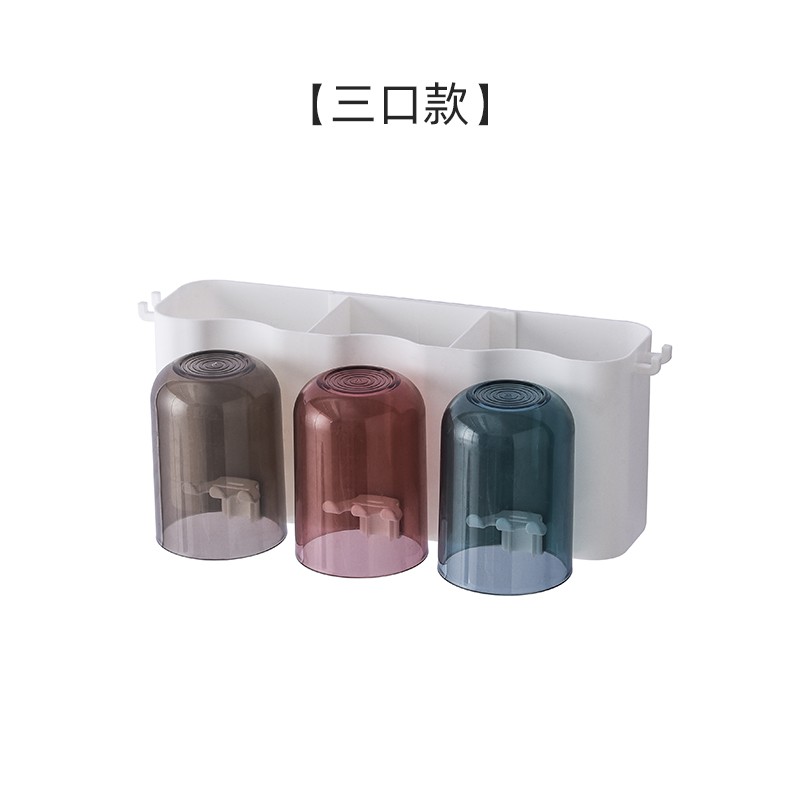 透明牙刷架卫生间牙刷收纳盒套装置物架牙杯漱口杯带牙膏器详情图4