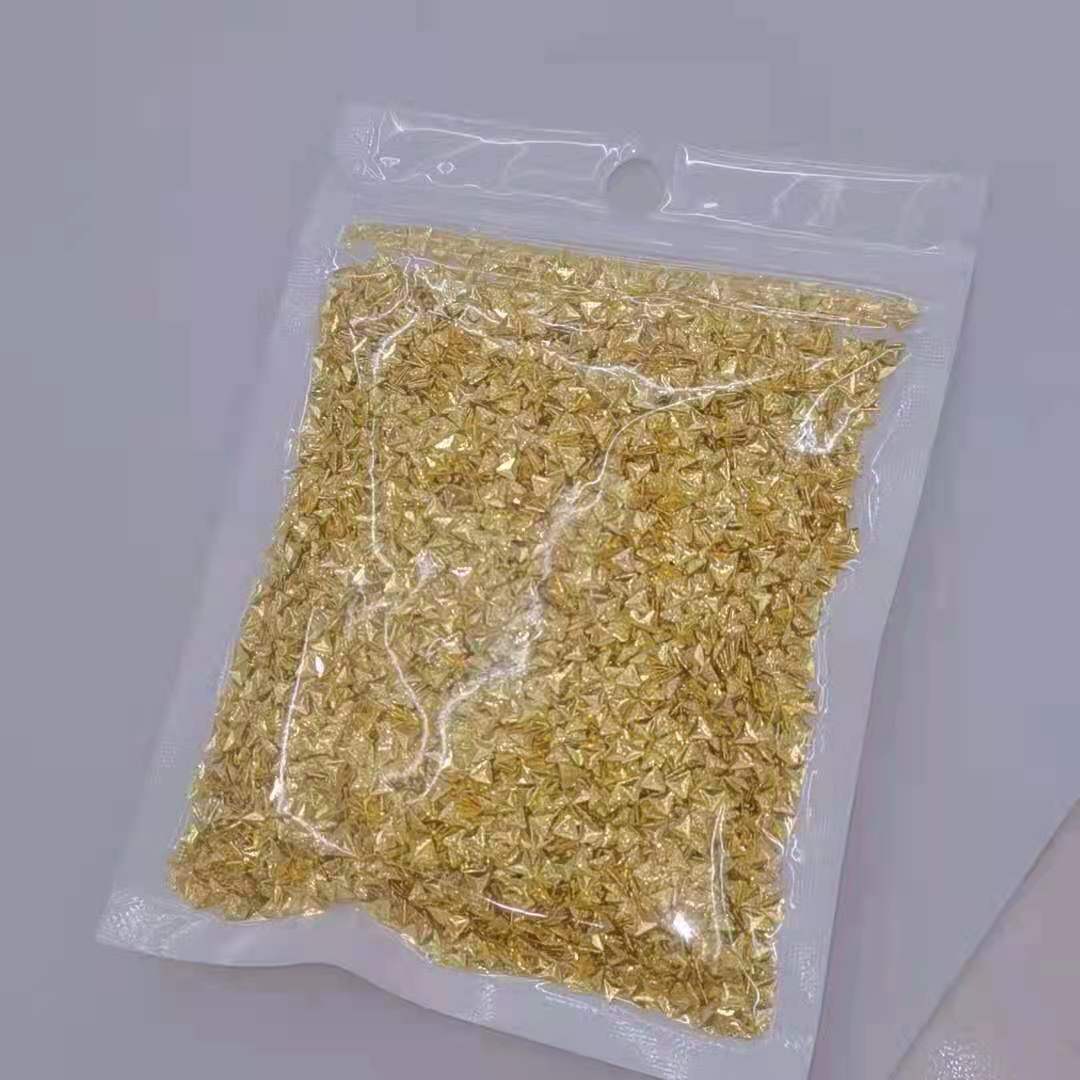 3.0 Triangular frosted nail Accessory Mini Metal Patch Factory direct sales details Picture