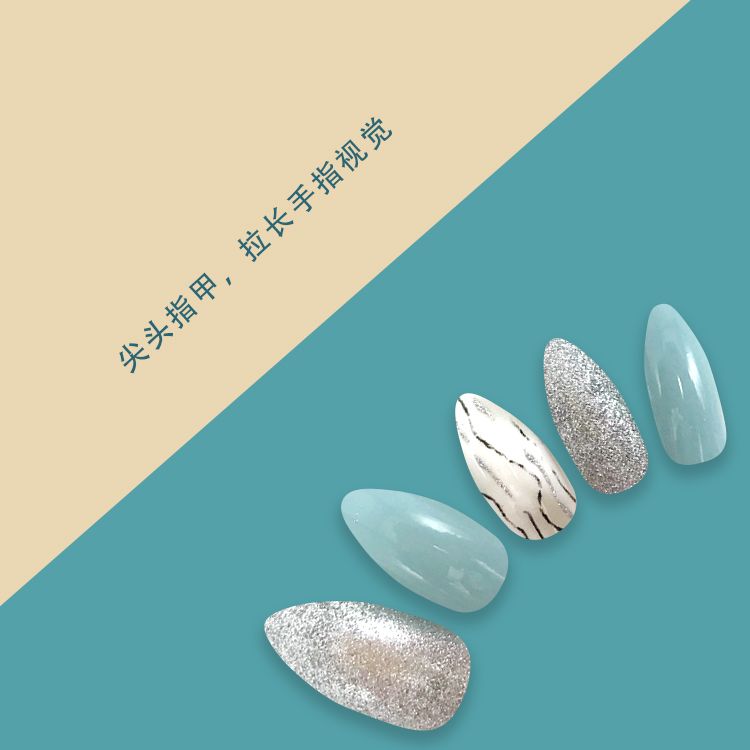 穿戴甲/美甲水钻/美甲/甲片/时尚穿戴甲白底实物图