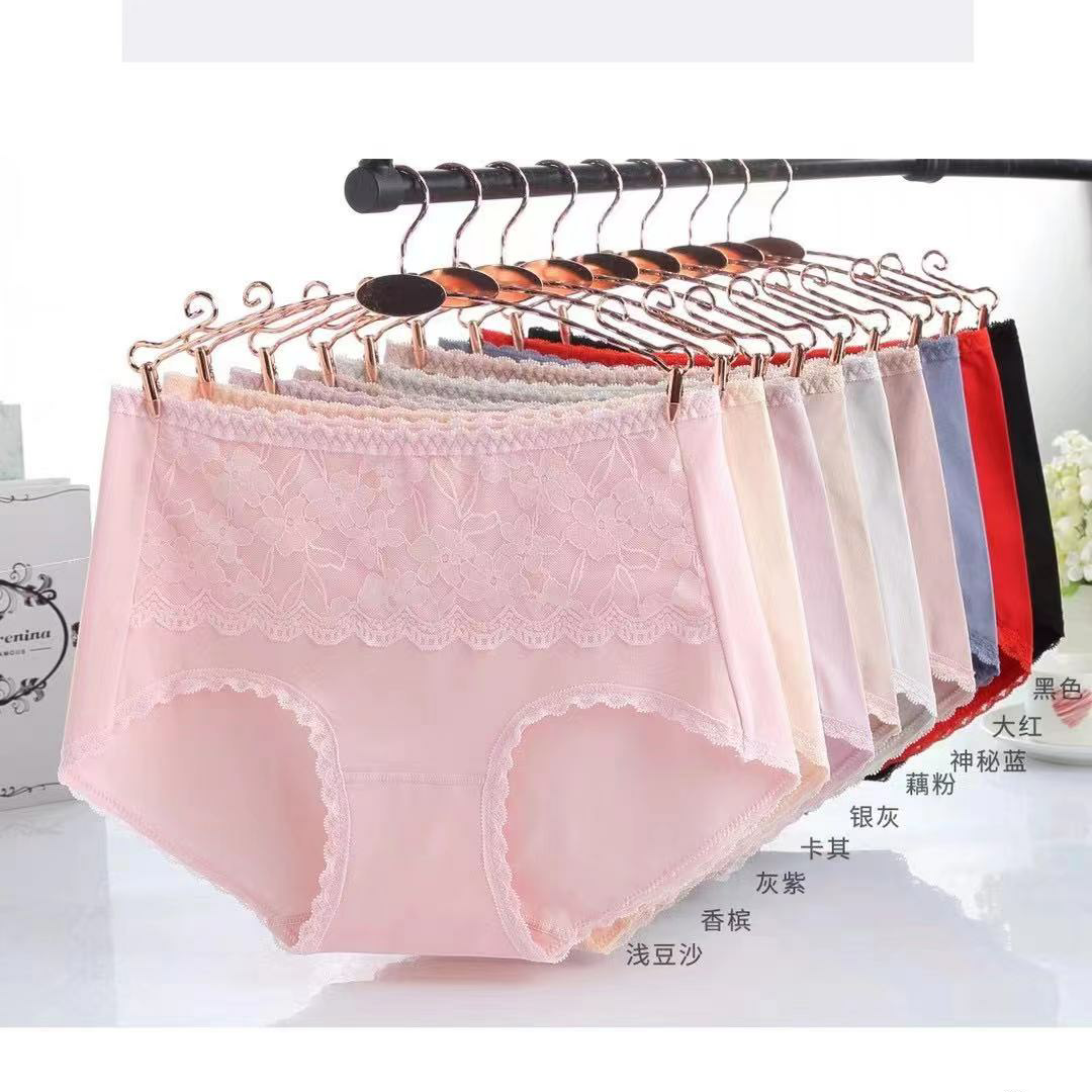 Yiwu good choice Lishi 3100 50S Mo cotton high waist belly lift hip pro-skin breathable lace waist head fashion sexy ladies triangle underwear
